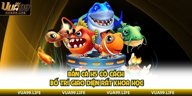 Bắn Cá H5 - Thử Thách Săn Ngư Vương Rinh Kho Báu 3000x 1 Bắn cá H5 có cách bố trí giao diện rất khoa học